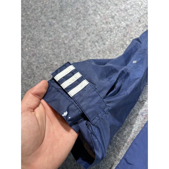 Adidas Y2K Track Pants Windbreaker Material Men’s L Blue Wide Leg Hip Hop - Picture 6 of 8